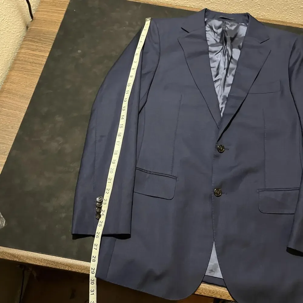 SuitSupply Blazer 42 Long Navy Wool Lazio Vitale Barberis Canonico Sport Coat